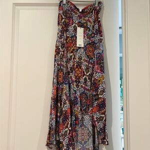 Veronica Beard Colorful Patterned Midi Skirt